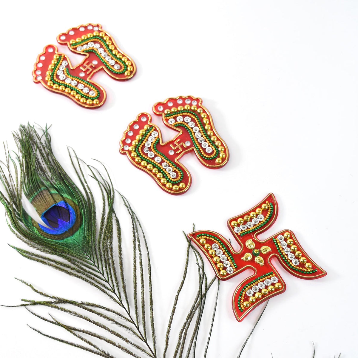Laxmi charan footprint stickers