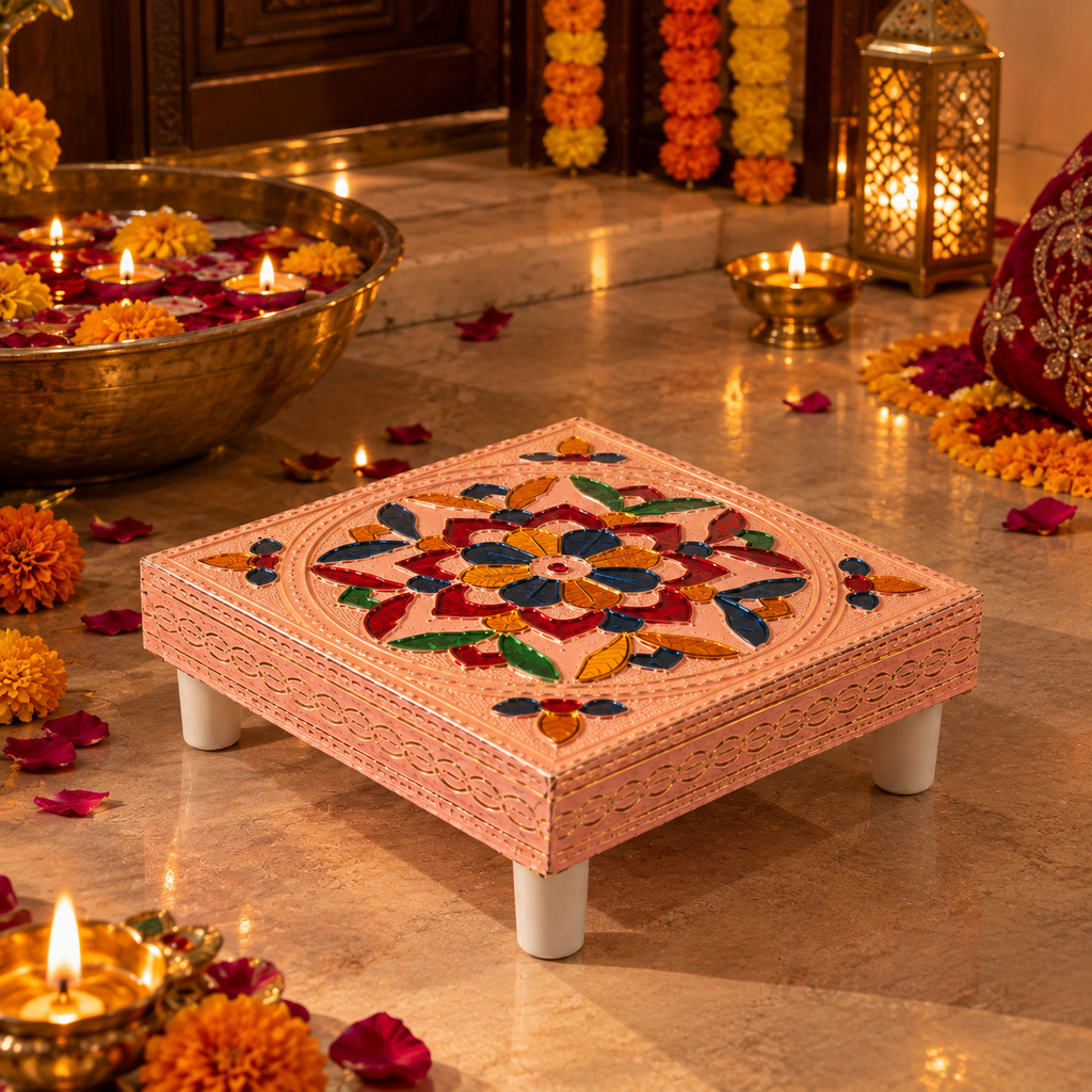 Meenakari Puja Chowki