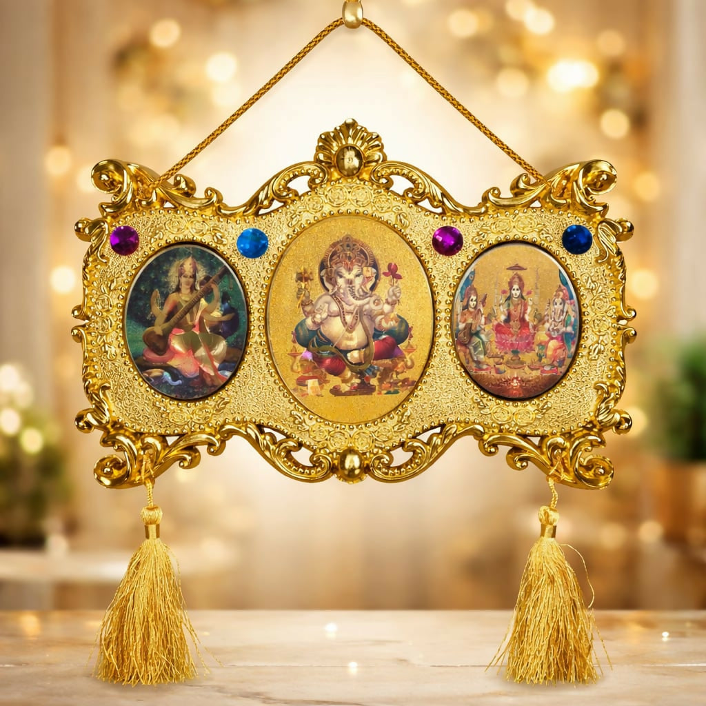 Triple god wall hanging detail