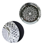 Swastik pooja thali angled view