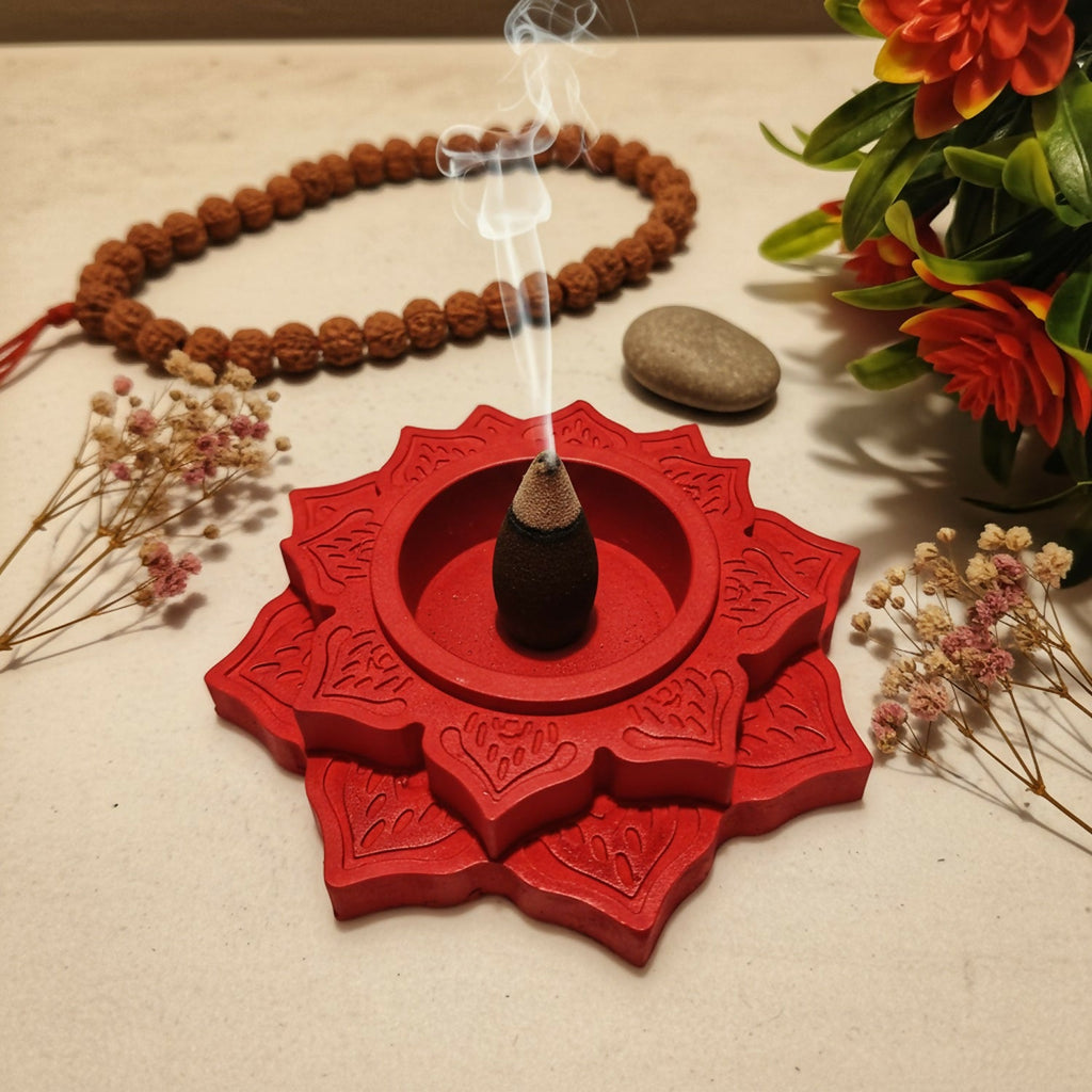 Lotus diya flat view showing petals