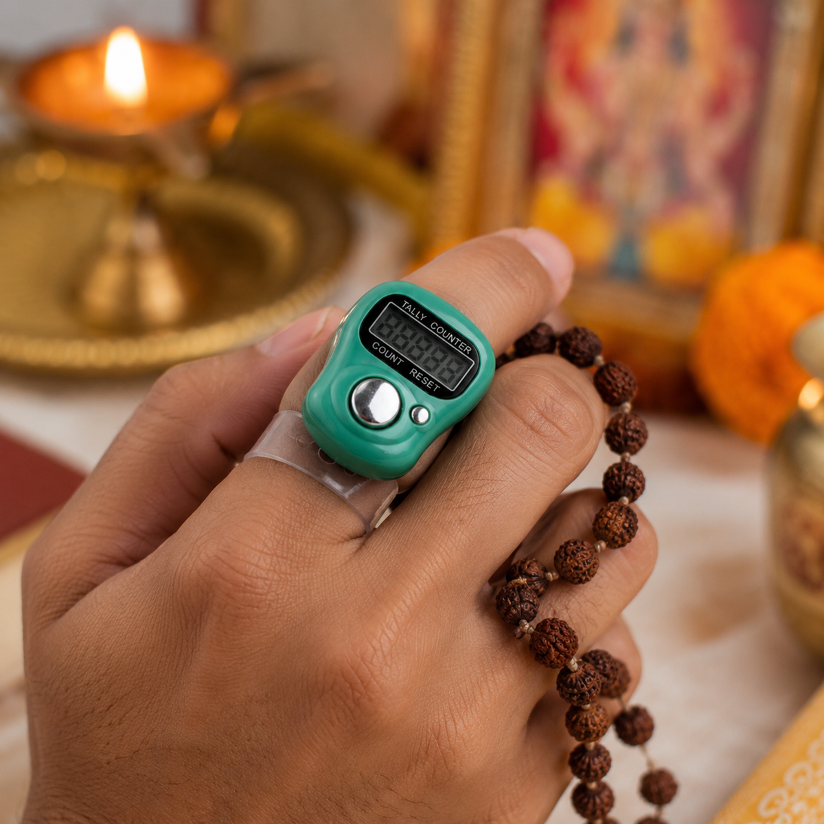 Hand tally counter for japa