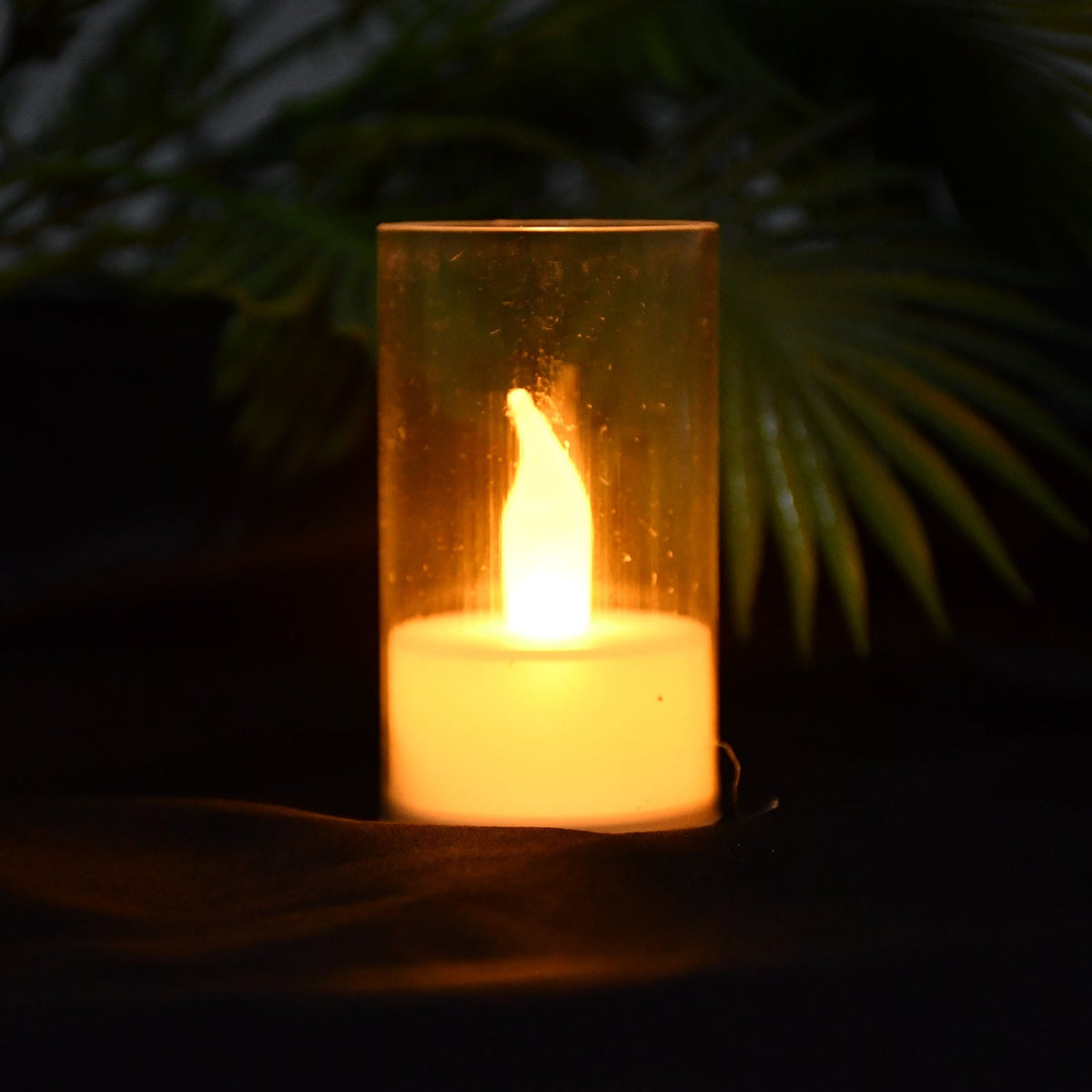 LED flameless candle close up