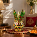 Mangal kalash styled on a table