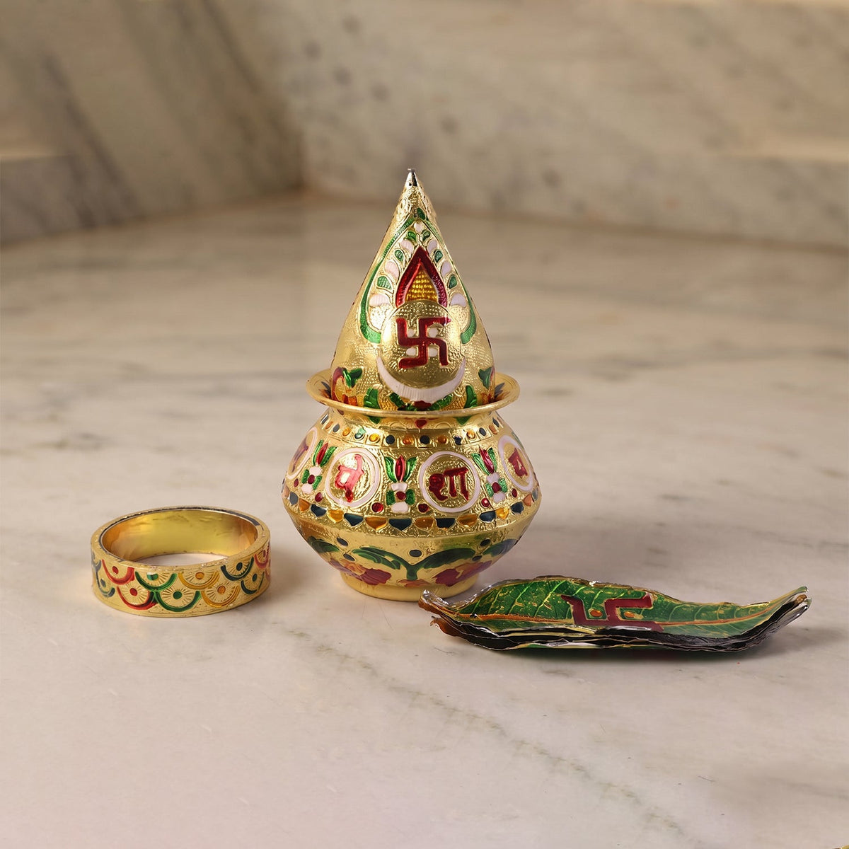 Mangal kalash detail view