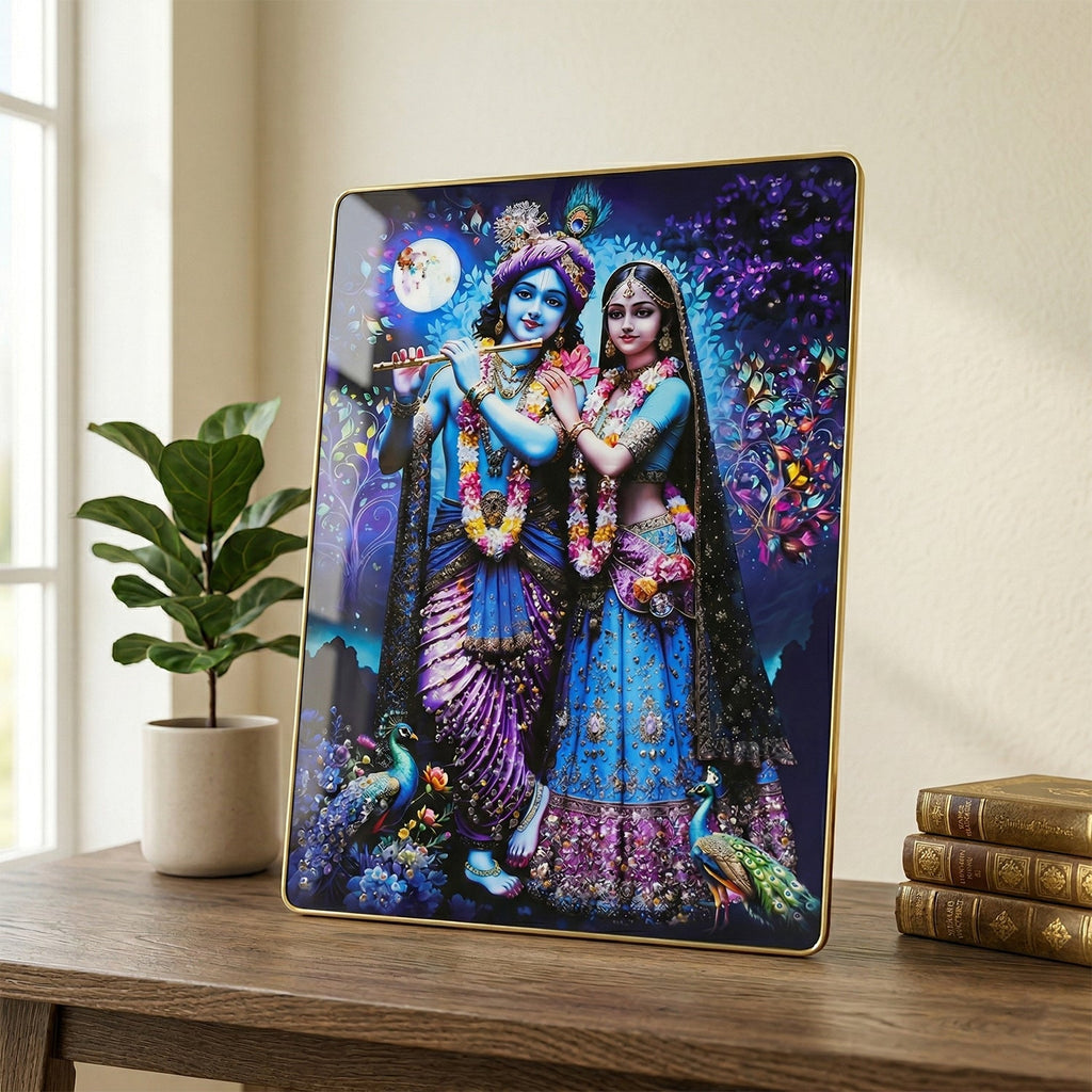 Radha Krishna wall frame detail