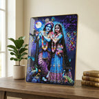 Radha Krishna wall frame detail