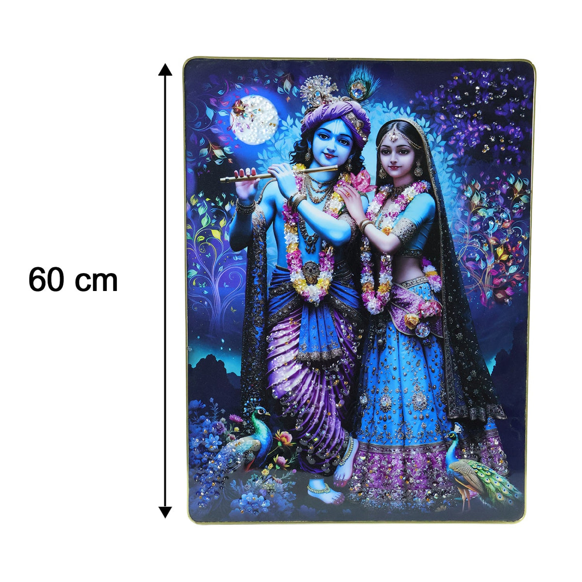 Radha Krishna wall frame size 60x45 cm