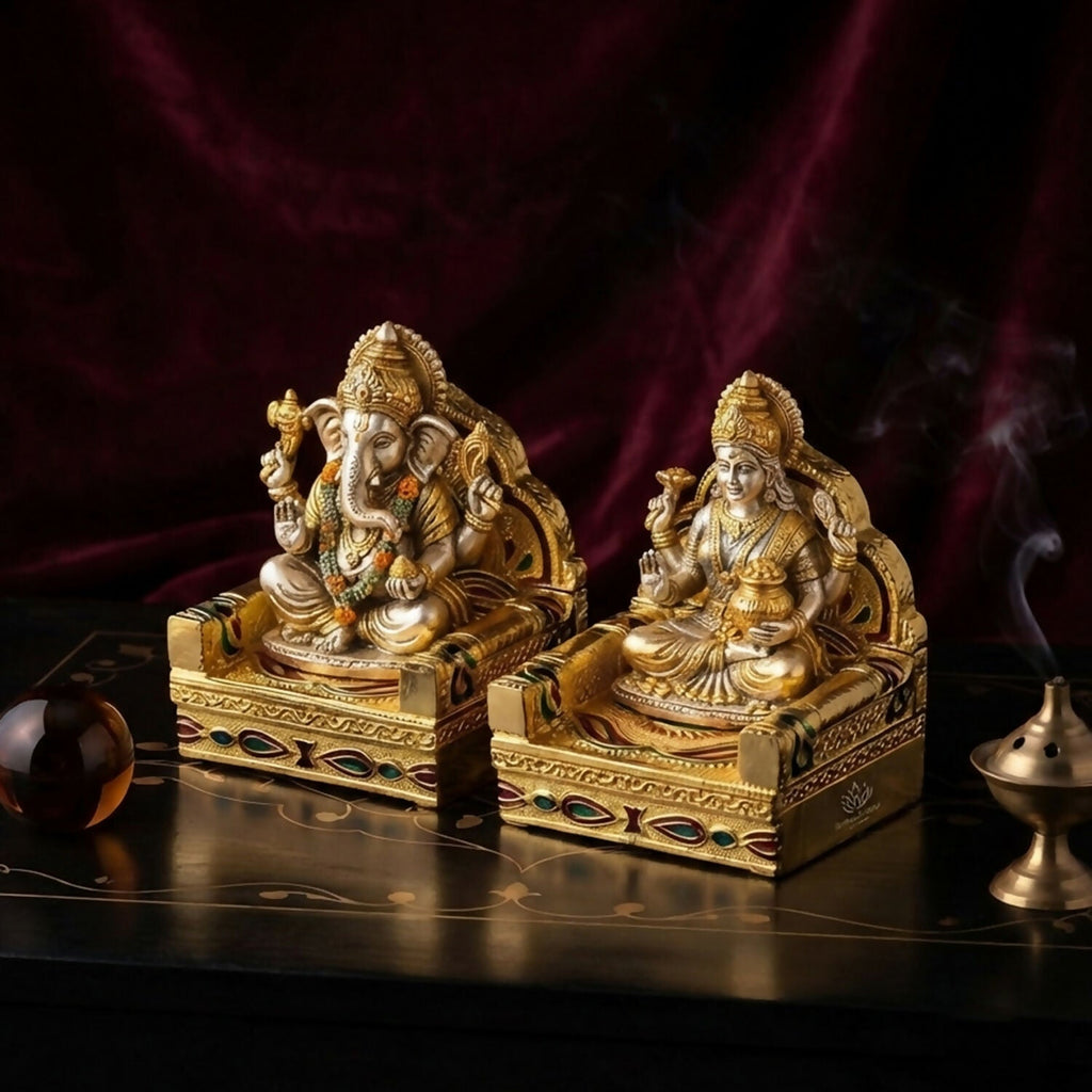 Sinhasan with idol seated