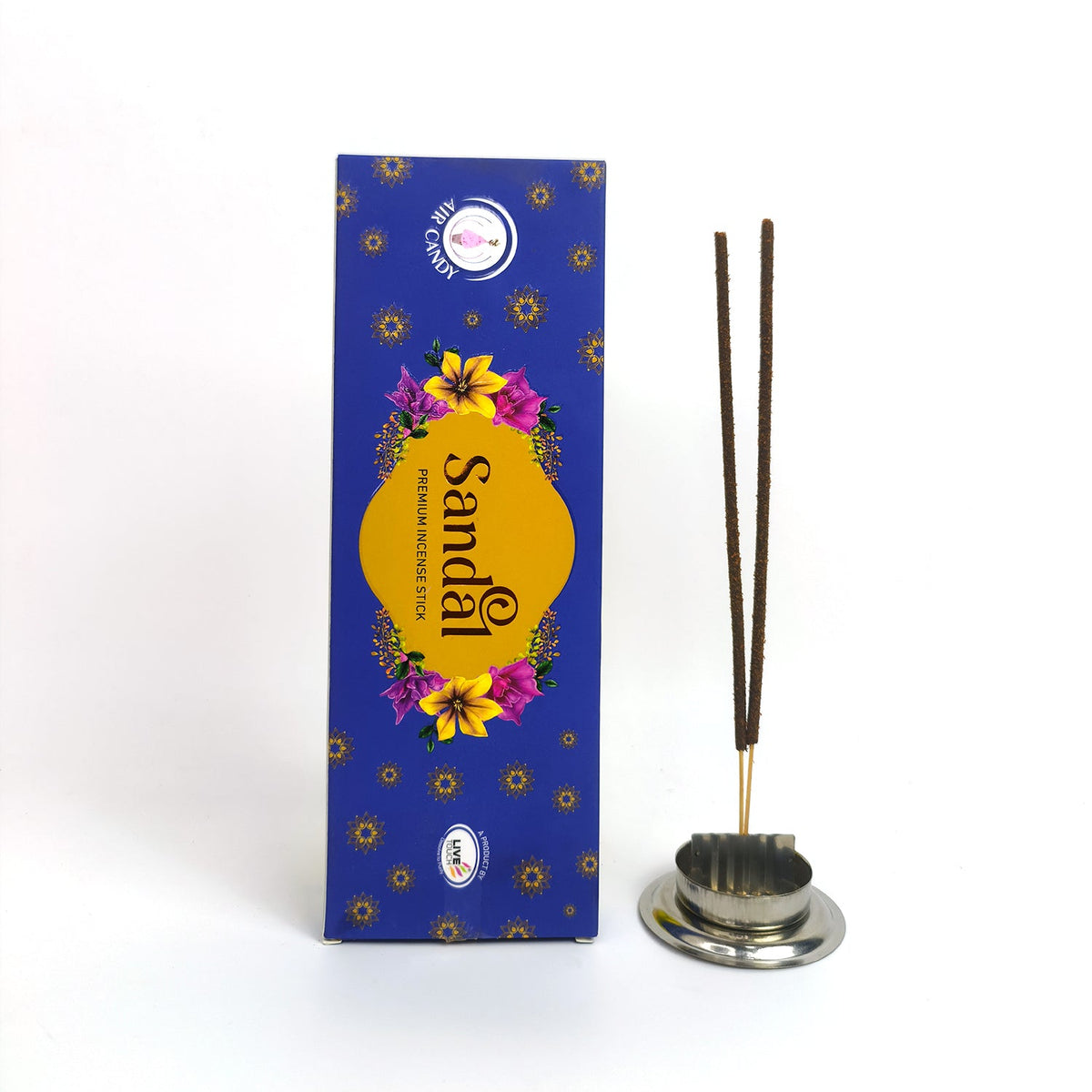 Sandalwood agarbatti pack with stick and holder