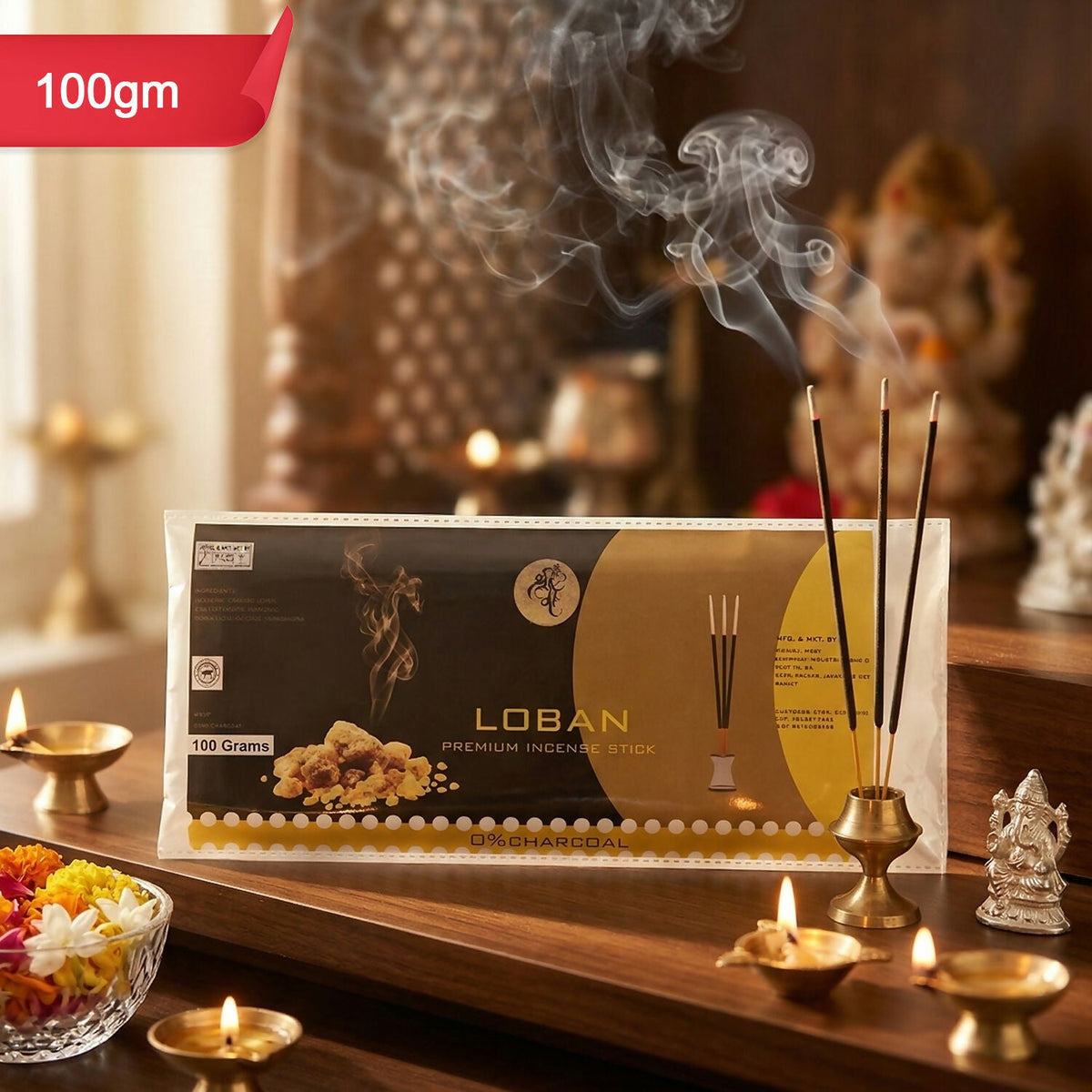 Loban incense burning
