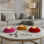 Five-step flower diya tealight holder