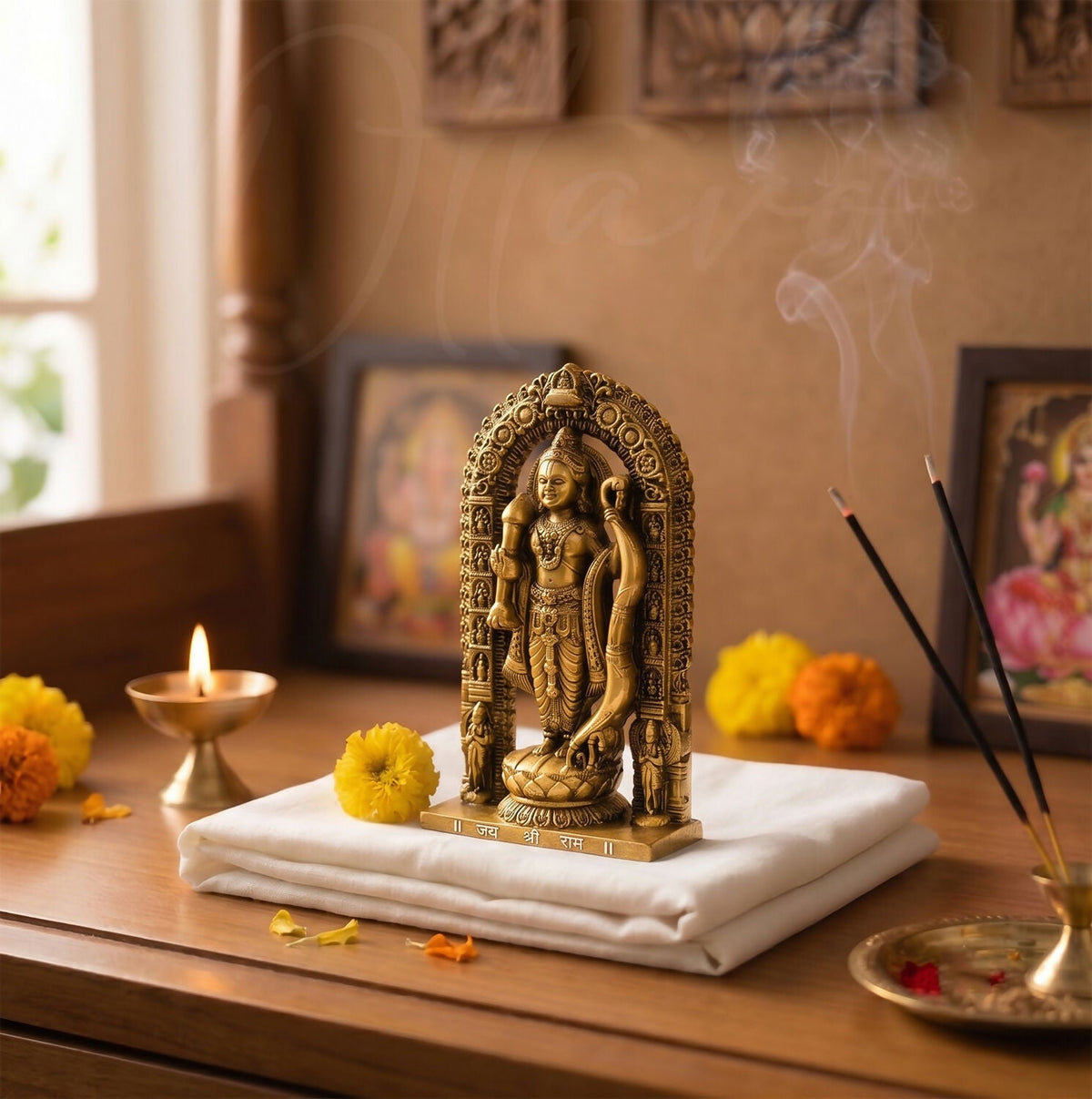 Shri Ram idol with arch