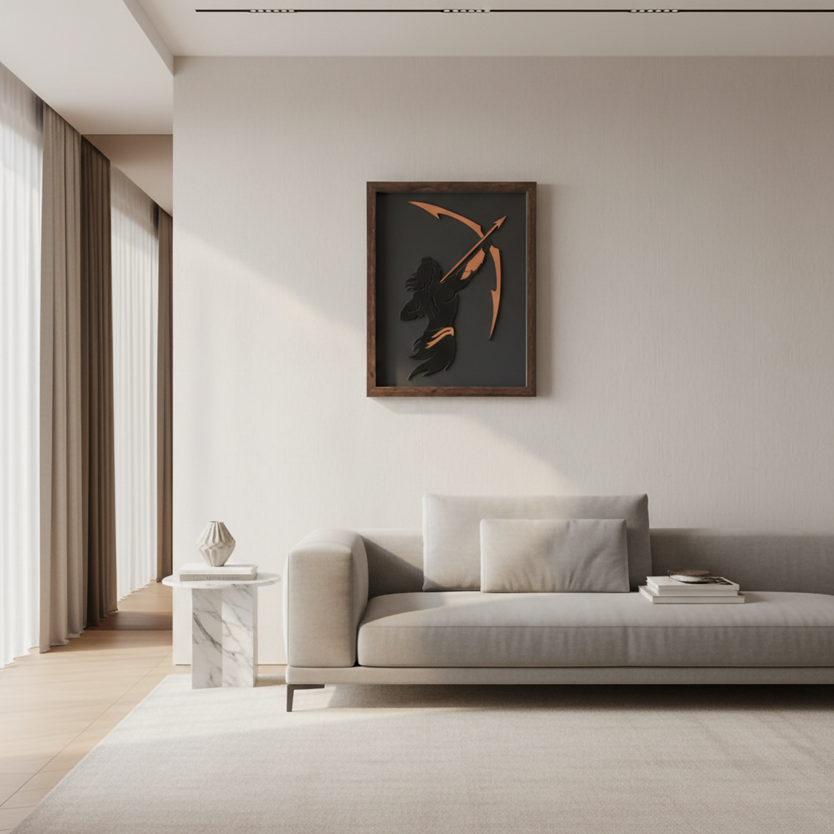 Shri Ram wall art layered depth